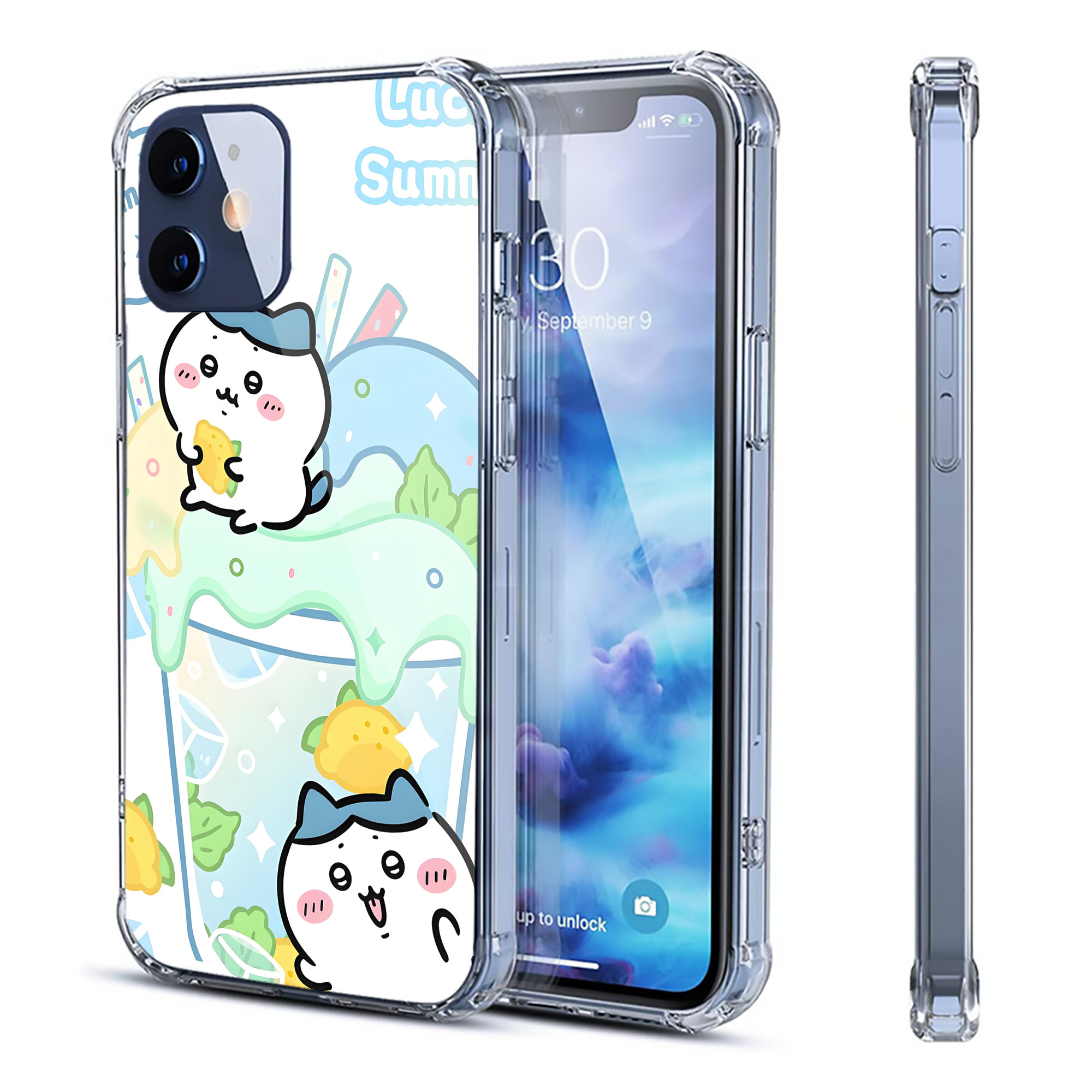 （画像用） ちいかわ Chii-kawa 【iPhone 12シリーズ対応】透明スマホケース（クリアソフトケース）